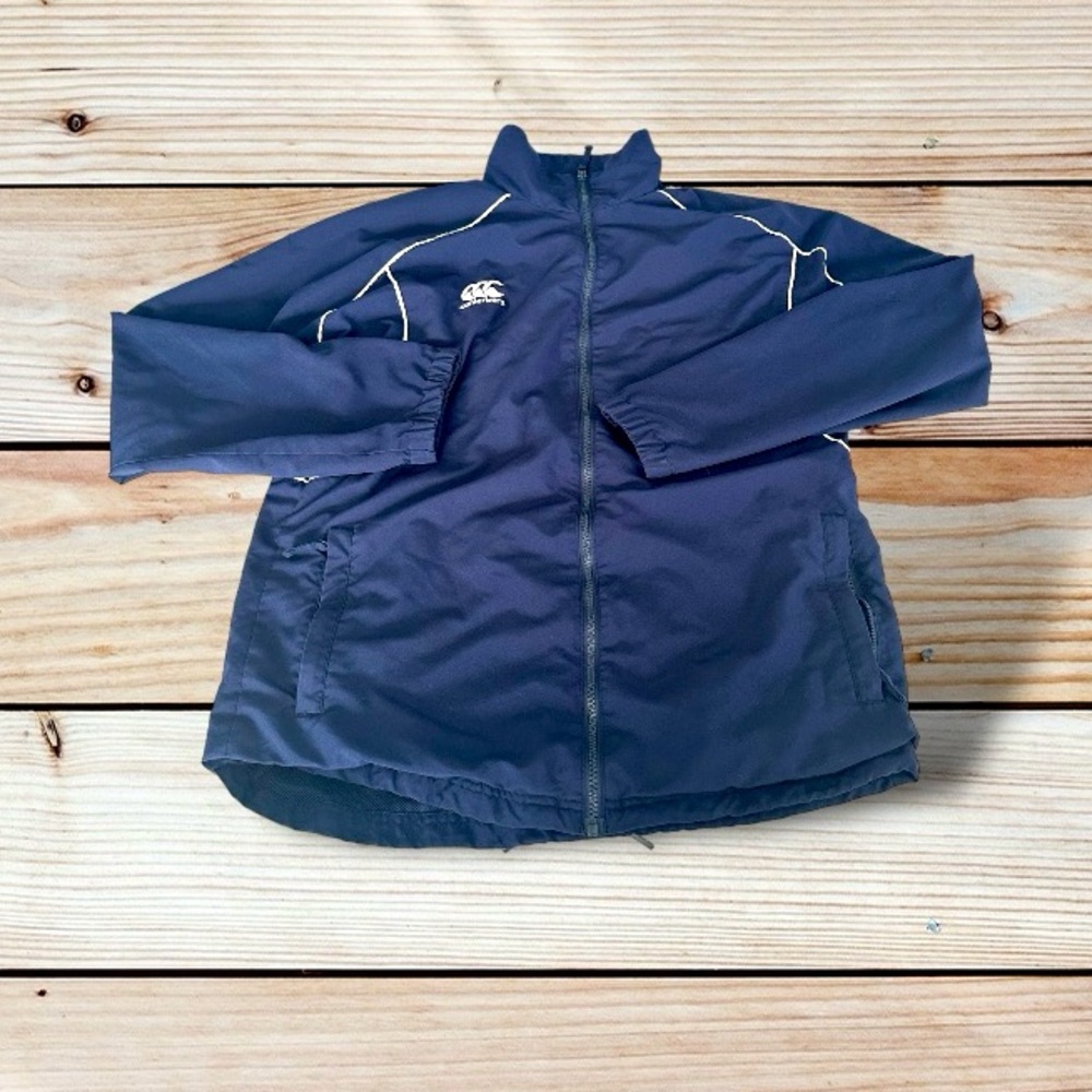 Canterbury Of New Zealand Mens Size Medium Windbreaker Lightweight Jacket Blue
